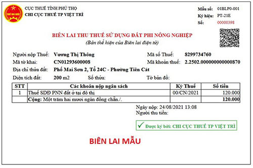 Thuế sử dụng đất phi nông nghiệp